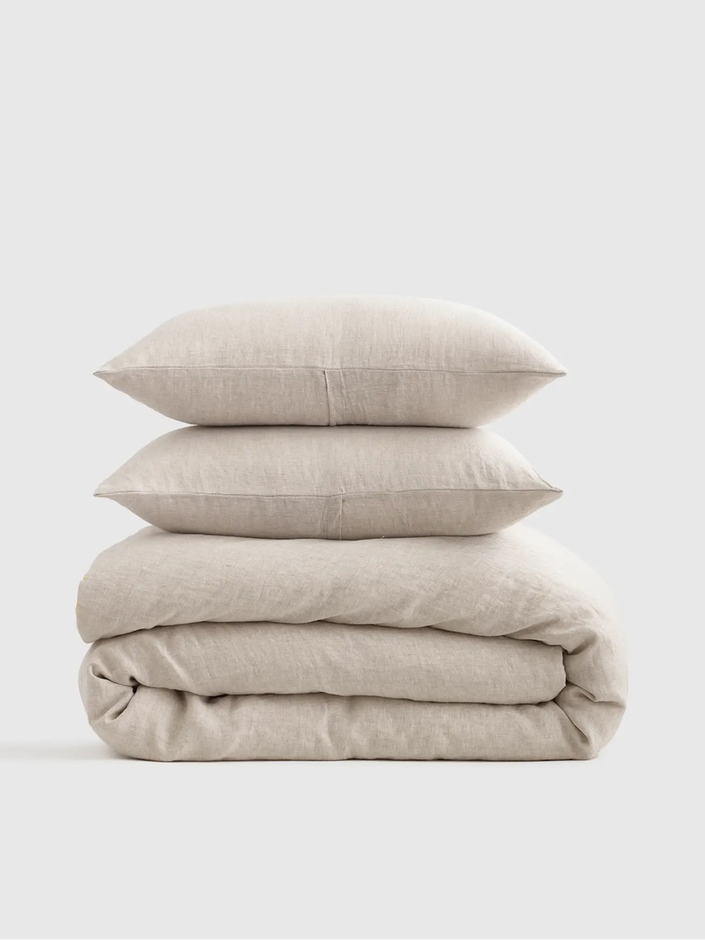 New Quince European Linen Duvet Cover Set King/CalKing - Natural Chambray $214 - Picture 6 of 10